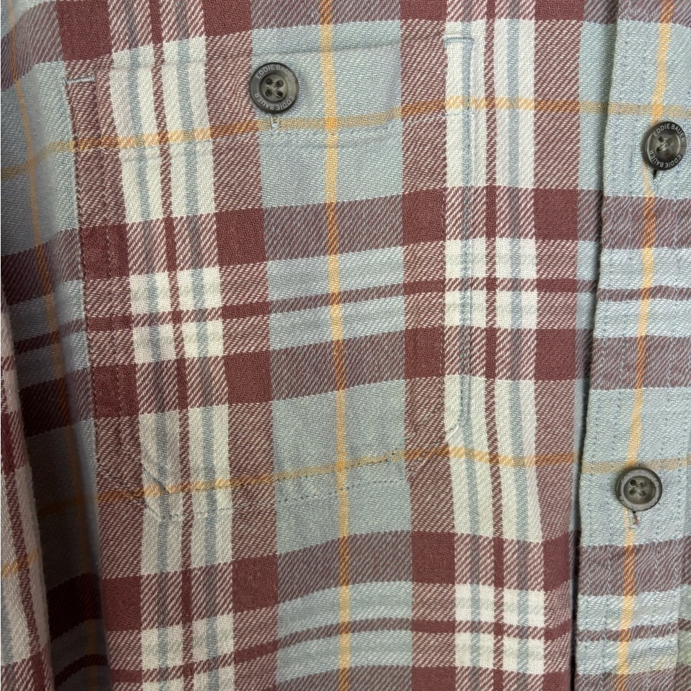 Eddie Bauer Men's Casual Plaid Shirt - Red, Blue, White - Picture 4 of 6
